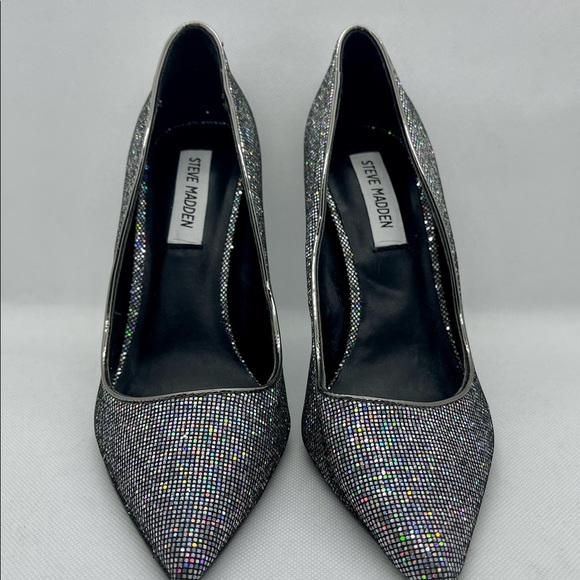 Steve Madden silver iridescent stiletto 7.5 - Picture 2 of 5